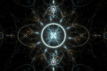 Abstract, Circles, Lines, Fractal, Glow HD wallpaper