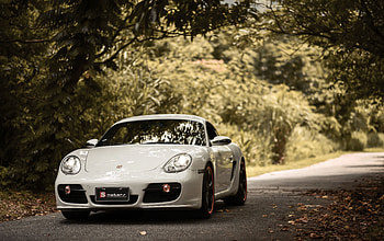 Sports, Porsche, Cars, Car, Asphalt, Front View, Machine, Sports Car, Porsche Cayman S HD wallpaper