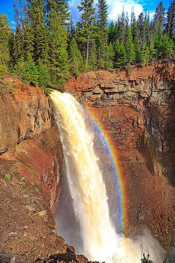Nature, Water, Rainbow, Rock, Waterfall HD phone wallpaper