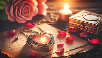 Romantic Valentine's Heart Locket, valentine, necklace, romance, candlelight, rose HD wallpaper