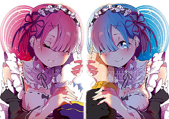 Rem (Re:zero), Anime, Re:zero Starting Life In Another World, Ram (Re:zero) HD wallpaper