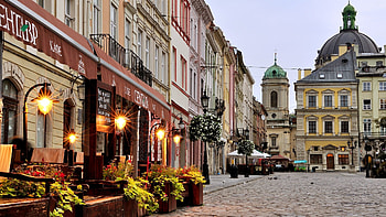 Modern flat in Lviv, Central location in Lviv, Spacious apartment in Lviv, Balcony with city views HD wallpaper