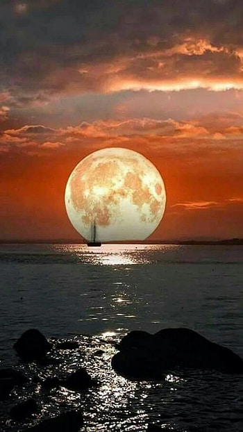 Moon Light, Red Moon Light HD phone wallpaper