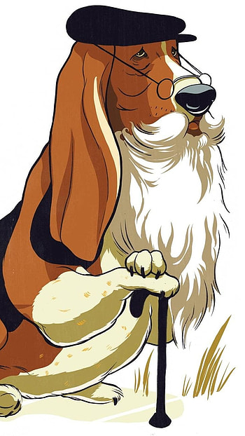 Cartoon Dog, Basset Hound Dog HD phone wallpaper