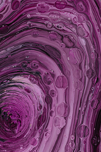 Abstract, Bubbles, Violet, Paint, Liquid, Purple HD phone wallpaper