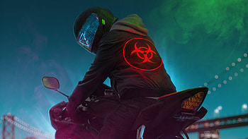 Biker Life In Scifi, biker, helmet, scifi, artist, artwork, digital-art HD wallpaper