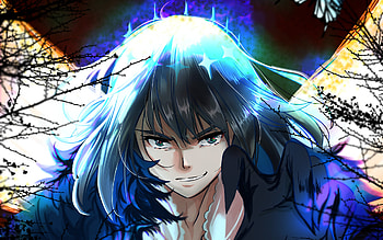 Pretender, blue lights, TYPE-MOON, Fate Grand Order, night, Oberon, blue eyes, manga, Fate Series HD wallpaper