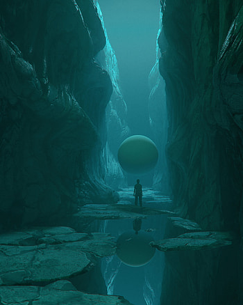 Stones, Art, Ball, Human, Person, Cave HD phone wallpaper