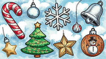 Festive Christmas Ornaments in Stunning Ultra, christmas ornaments, Christmas, snowman, tree, candy cane HD wallpaper