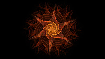 Subscription Library Red fiery flower - Fiery red flower on black background, animated abstract illustration, 30fps HD wallpaper