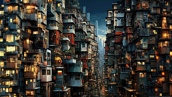 Urban Rural Dichotomy, scifi, artist, artwork, digital-art, deviantart HD wallpaper
