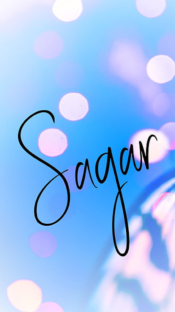 S Name, Sagar, Blue, blue background HD phone wallpaper