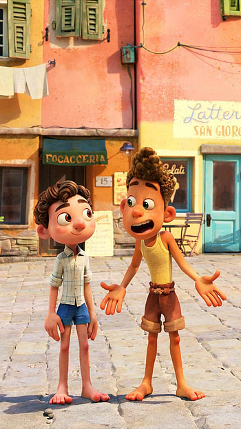 Luca animation, Disney Pixar, Joyous adventure, Warmhearted bonds HD phone wallpaper