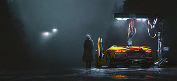 Lamborghini Refill Point , lamborghini, cars, artist, artwork, digital-art, artstation HD wallpaper