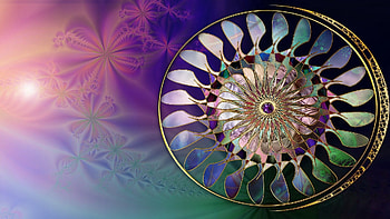 Abstract, Leaves, Glare, Pattern, Circle, Paints HD wallpaper