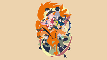 Kurama, Konoha 11, Minimal Vector HD wallpaper