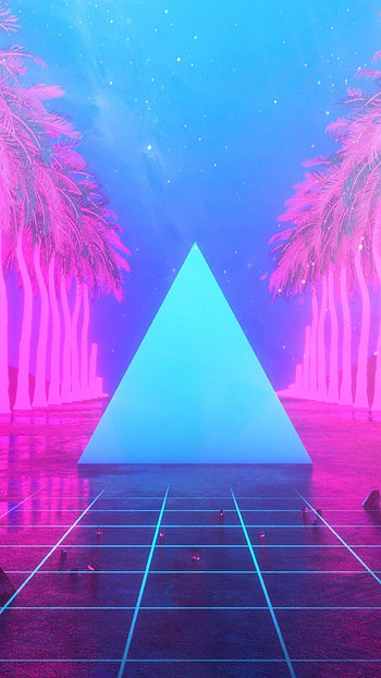 Neon Triangle HD phone wallpaper