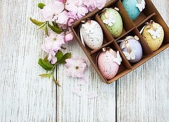 Pastel Easter Egg Box — Quad Holiday, easter egg, holiday, Easter HD wallpaper
