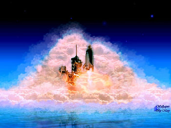 Blasting Off, space, spaceshuttle, rockets, orbit HD wallpaper