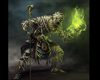 Mummy Lord, Mummy, Magic, Staff, Undead HD wallpaper