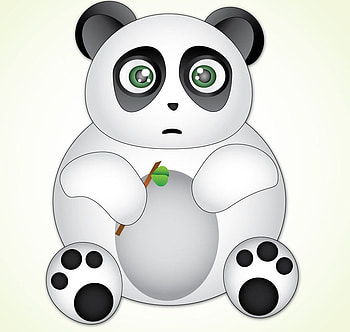 Panda Bear, abstract, bear, drawing, cute, panda HD wallpaper