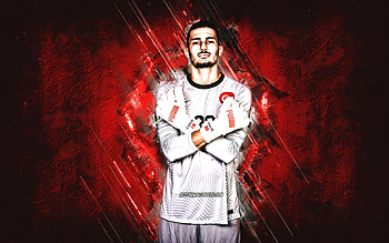 Ugurcan Cakir, Turkey National Football Team, Turkish Football Player, Goalkeeper, Portrait, Red Stone Background, Football, Turkey HD wallpaper