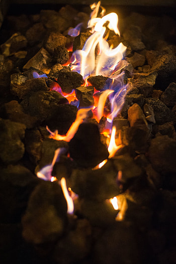 Stones, Fire, Dark, Flame, To Burn, Burn HD phone wallpaper