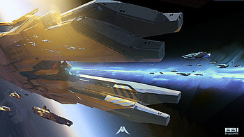 Mothership, Khar-Kushan, A Hiigaran Destroyer, A Hiigaran Torpedo Frigate Homeworld 3 HD wallpaper