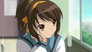Haruhi Suzumiya, suzumiya, ponytail, sos brigade, haruhi HD wallpaper