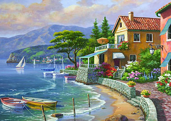 Paradise Retreat, summer, hause, paradise, nature, ocean, beach HD wallpaper