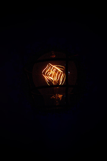 Dark, Darkness, Glow, Light Bulb HD phone wallpaper