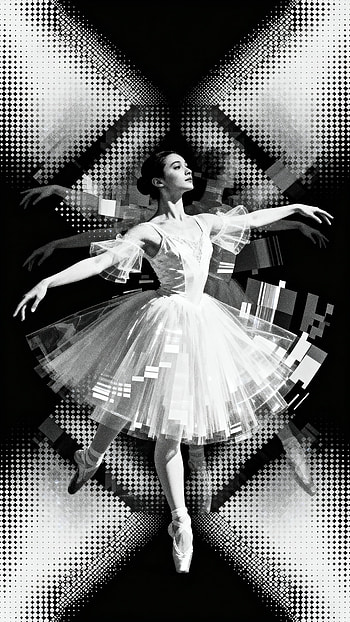Pixel Pirouette: Ballerina HD phone wallpaper
