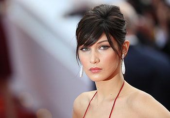 Bella Hadid, Celebrity, American, Blue Eyes, Brunette, Earrings, Face HD wallpaper