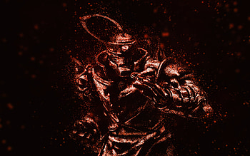 Alphonse Elric, Fullmetal Alchemist, red glitter art, black background, Arufonsu Erurikku, anime characters, Fullmetal Alchemist characters HD wallpaper