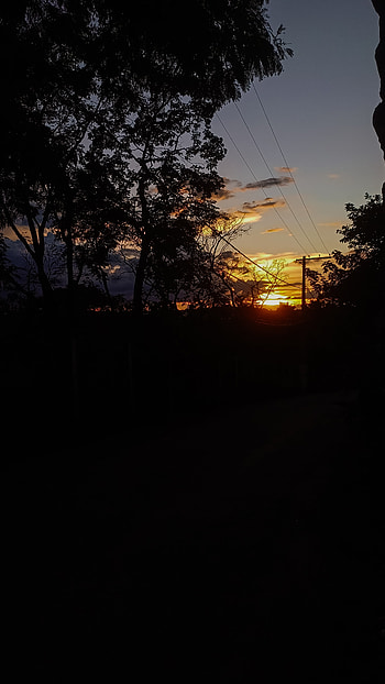 Peaceful Nature sunset, sunset, sky, evening, landscape, outdoor HD phone wallpaper