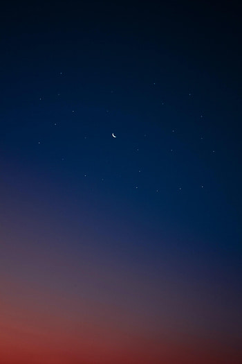 Nature, Sky, Moon, Starry Sky, Gradient HD phone wallpaper