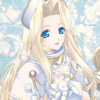 Mint Adenade, blond hair, blonde, mint, feather, blonde hair, happy, adorable, female, sweet, white, blue eyes, smile, gorgeous, girl, adore, amour, gloves, anime girl, anime, pretty, tales of phantasia, peace, lovely, cute, long hair, beauty, game, angelic, cleric, blond, divine, magical girl, beautiful, armor, elegant, video game, love HD wallpaper