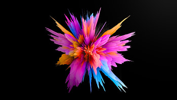 Powder, Burst of colors, Abstract background, High-definition display HD wallpaper