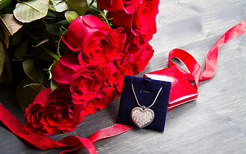 To my joyous love , roses, love, romantic, gift, heart HD wallpaper