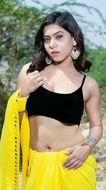 Sapna tripathy, navel show, saree beauty, model HD phone wallpaper