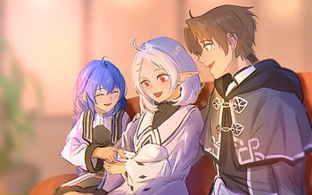 Roxy Migurdia, Sylphiette, and Rudeus Greyrat, Anime, Mushoku Tensei: Jobless Reincarnation, Sylphiette (Mushoku Tensei: Jobless Reincarnation), Roxy Migurdia, Rudeus Greyrat HD wallpaper