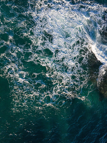 Sea, Waves, View From Above, Texture, Textures, Wavy, Foam HD phone wallpaper