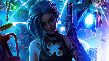 Jinx Sparks Of Destiny, jinx-league-of-legends, league-of-legends, games, cosplay, video-games, behance HD wallpaper