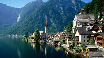 Captivating village, Serene surroundings, High definition countryside, Peaceful retreat HD wallpaper