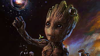 Baby Groot, 2020 Art, Laptop, Full HD wallpaper