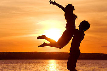 Sunset, Hugs HD wallpaper