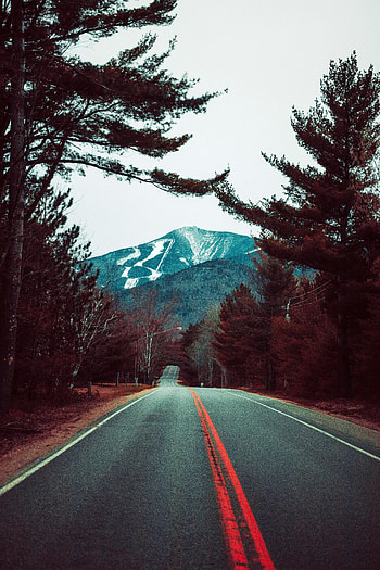 Landscape, Nature, Trees, Mountains, Road HD phone wallpaper