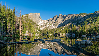 Emerald Lake, Colorado, mountains, water, reflections, landscape, trees, usa HD wallpaper