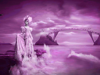 Fantasy girl, clouds, sky, fantasy, woman HD wallpaper