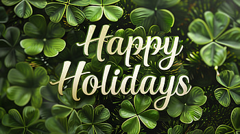Holiday Clover Calligraphy, Happy Holidays, clover, calligraphy HD wallpaper